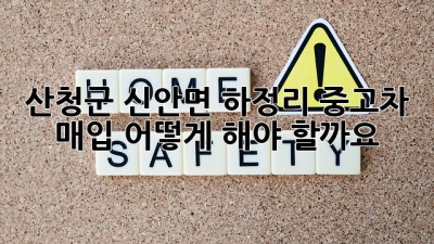 산청군 신안면 하정리 중고차 매입, 어떻게 해야 할까요?