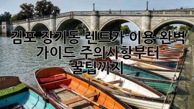 김포 장기동 렌트카 이용 완벽 가이드: 주의사항부터 꿀팁까지!