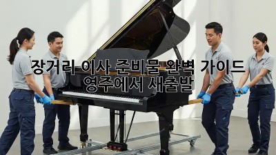 장거리 이사 준비물 완벽 가이드: 영주에서 새출발!
